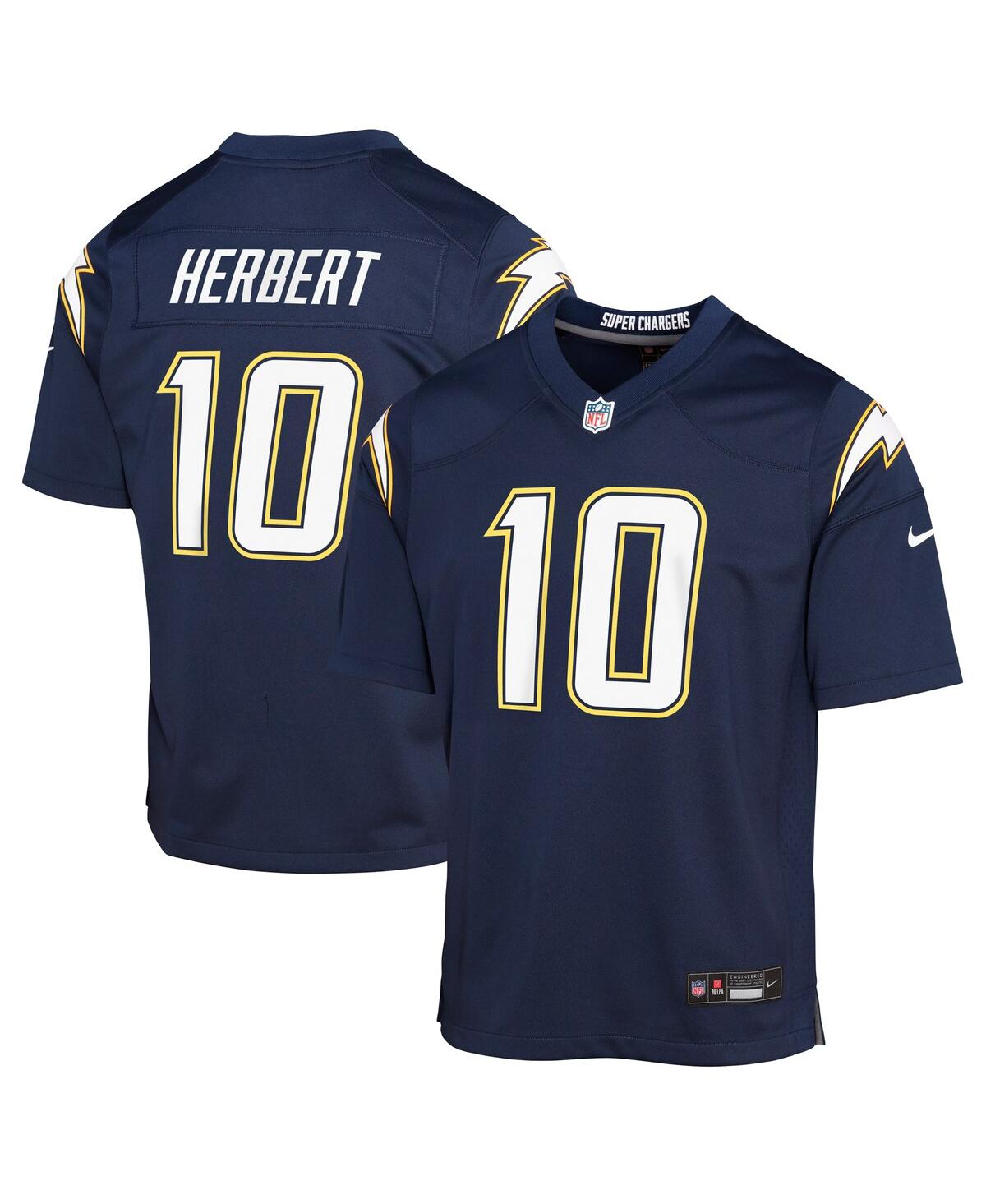 Nike Big Boys and Girls Justin Herbert Navy Los Angeles Chargers Alternate Super Game Player Jersey