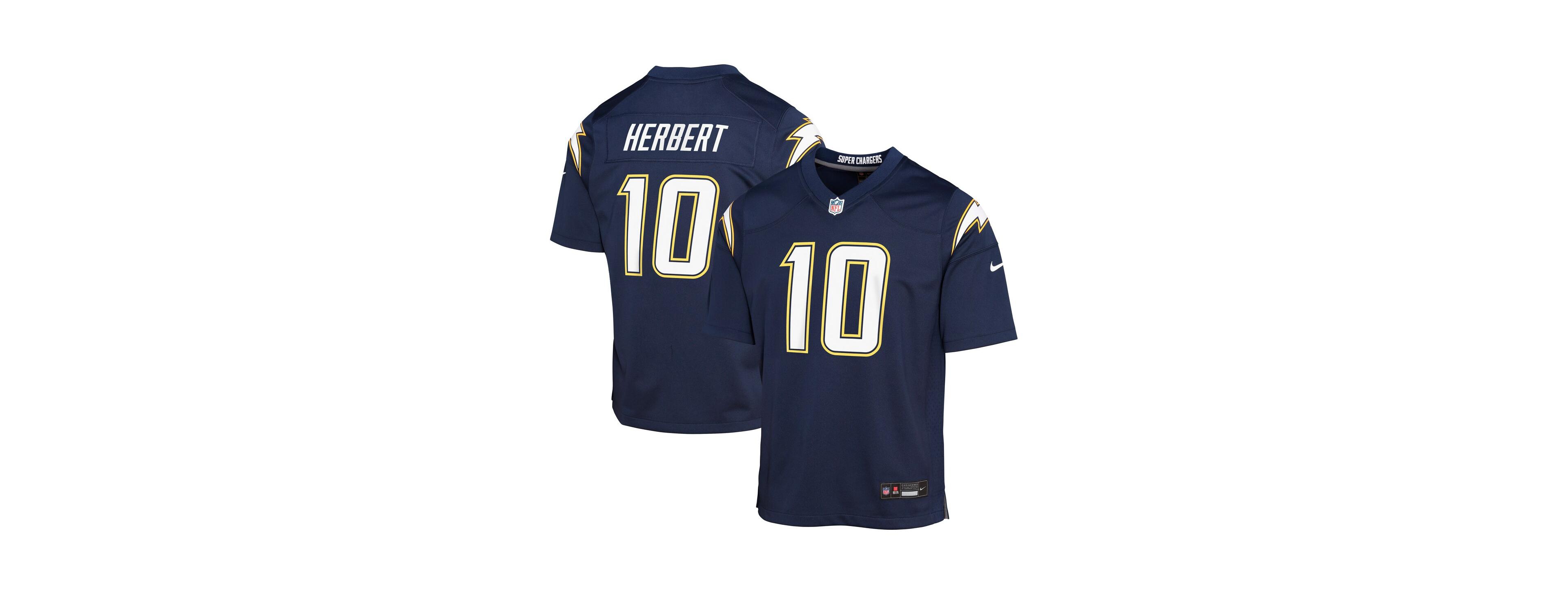 Nike Big Boys and Girls Justin Herbert Navy Los Angeles Chargers Alternate Super Game Player Jersey