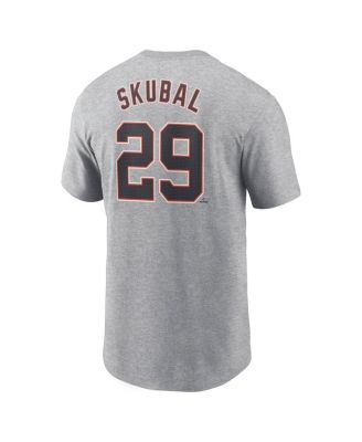 Men's Tarik Skubal Gray Detroit Tigers Fuse Name Number T-Shirt