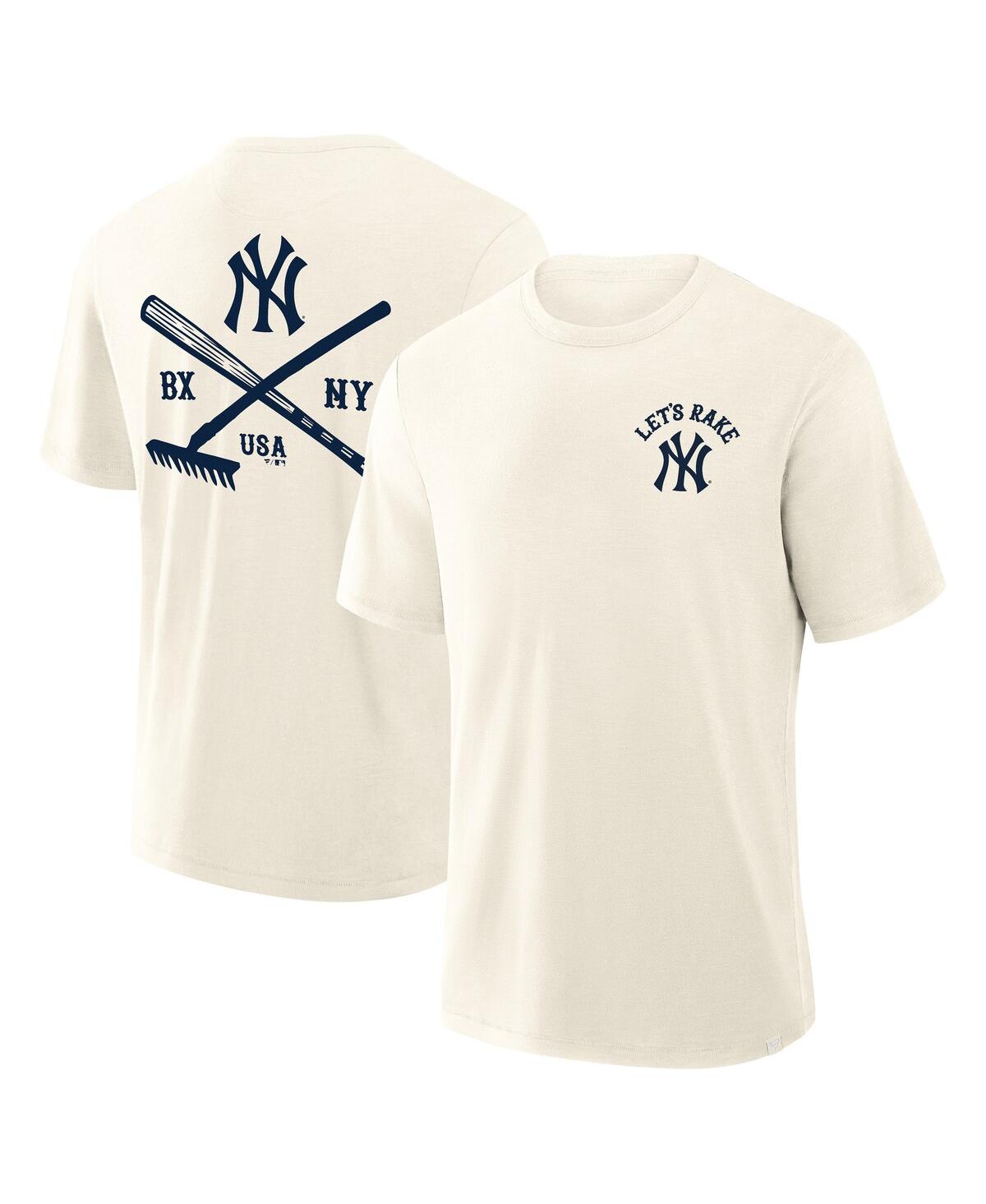 Fanatics Men's Cream New York Yankees Nostalgia Stadium Slub T-Shirt