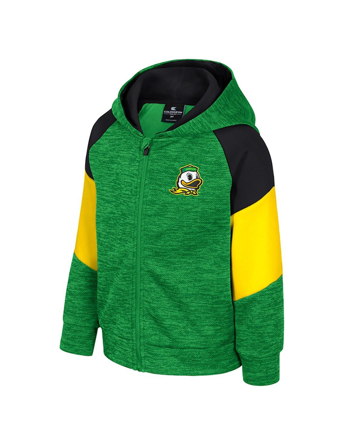 Colosseum Toddler Green Oregon Ducks Spirit Hollow Full-zip Hoodie In Green