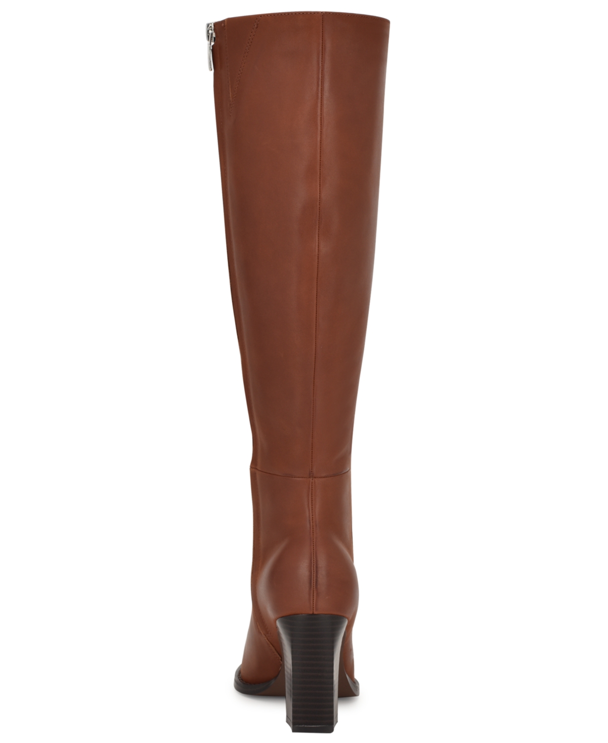 Nine West Women's Zazz Tall Block Heel Dress Boots In Brown
