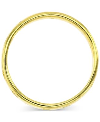 Macy’s Cubic Zirconia Star Band Ring (0.174 ct. t.w.) in 14K Yellow Gold Over Sterling Silver