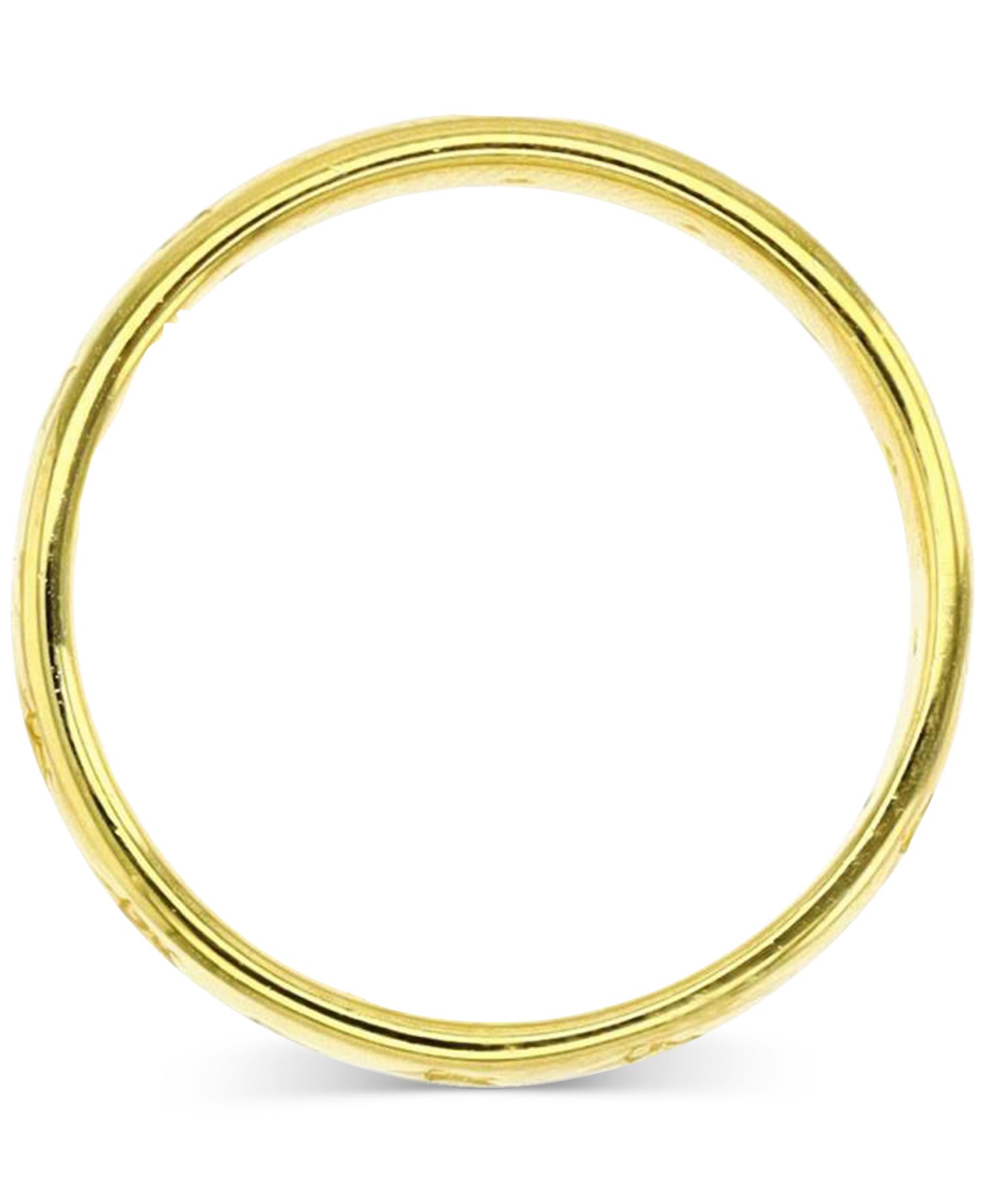 Macy’s Cubic Zirconia Star Band Ring (0.174 ct. t.w.) in 14K Yellow Gold Over Sterling Silver
