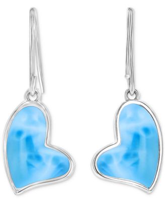 Heart Shape Opal (4.5 ct. t.w.) Earrings in Sterling Silver