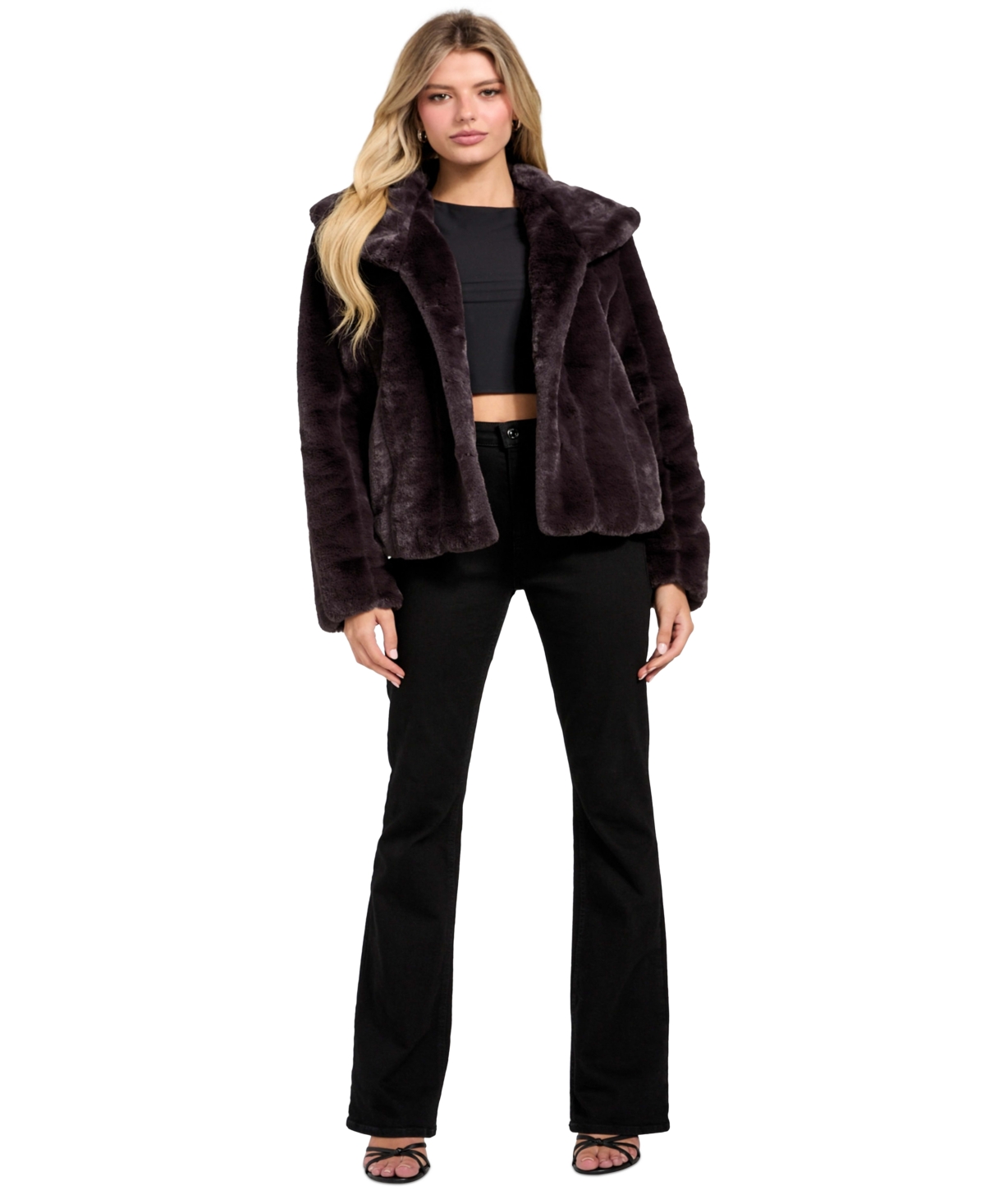 Guess Women's Sophy Faux-fur Jacket In Brown