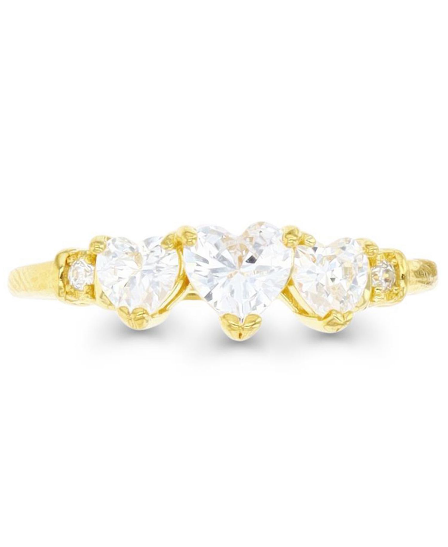 Macy’s Cubic Zirconia Anniversary Band Ring (1.596 ct. t.w.) in 14K Yellow Gold Over Sterling Silver