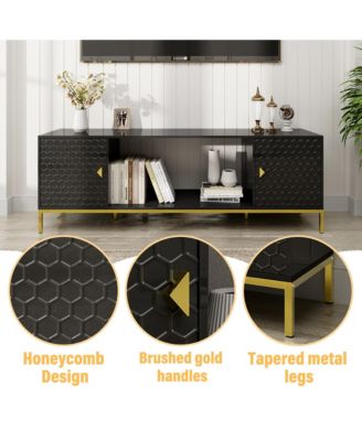 1 Pc MDF TV Stand 70 Inch Storage Cabinets Modern Entertainment Center