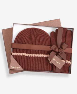 Ribbed Beanie & Gloves Boxed Set, Macy's Exclusive