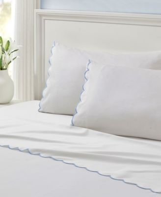 Scallop Cotton 2-Pc. Pillowcase Pair, King