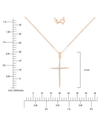 Cubic Zirconia Necklace (0.303 ct.t.w.) in 14k Rose Gold Over Sterling Silver