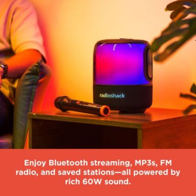 60W Wireless Speaker with Microphone For Karaoke and 360 RGB Lights True Wireless 4001785