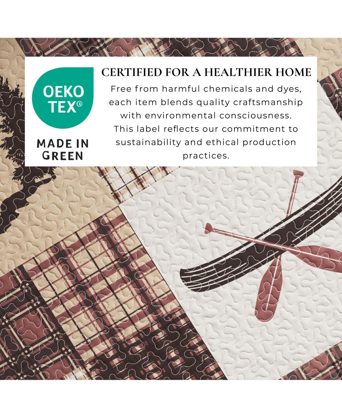 Linery & Co. Rustic Lodge Patchwork Microfiber Quilt Set With Shams