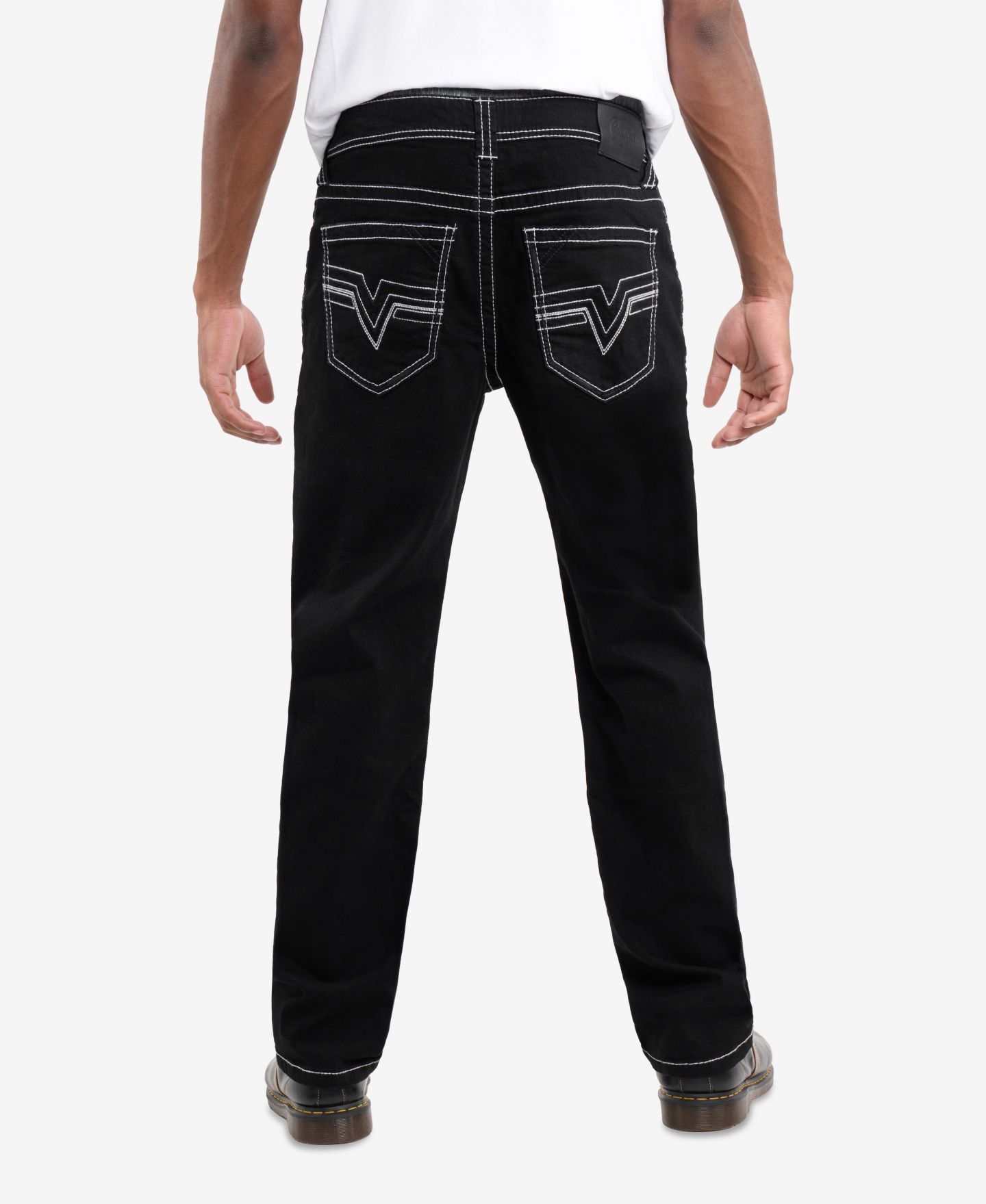 Мужские джинсы CULTURA Saddle Stitch Straight Fit, цвет: Чёрный — фото 2