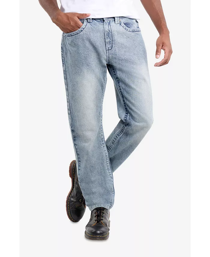 Men's Saddle Stitch Straight Fit Jeans - thumbnail 9