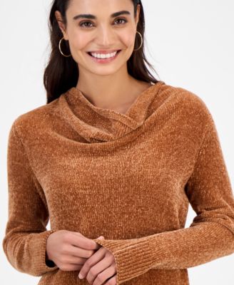 Petite Chenille Cowlneck Sweater