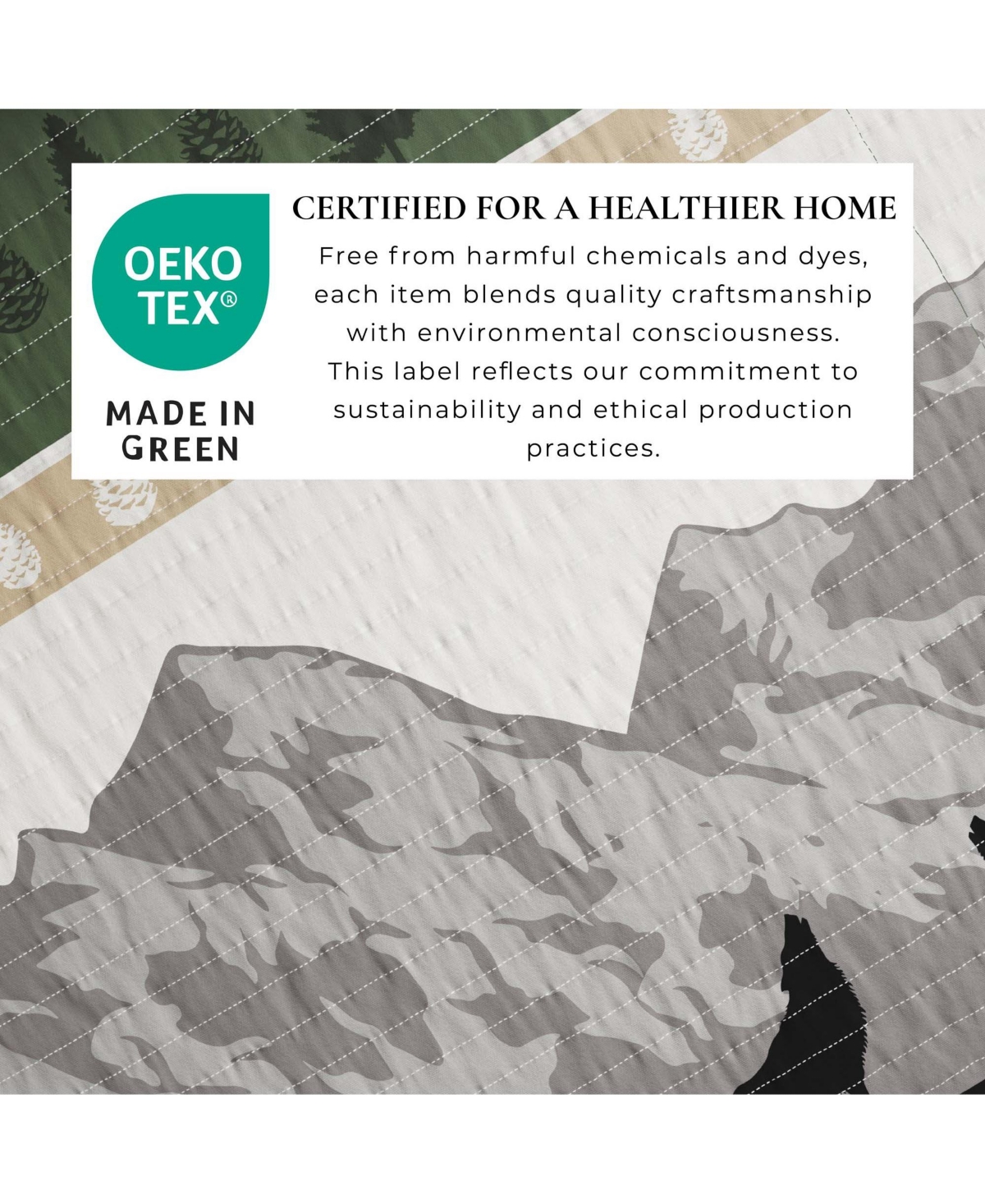 Linery & Co. Mountain Scape & Plaid Microfiber Quilt Set With Shams