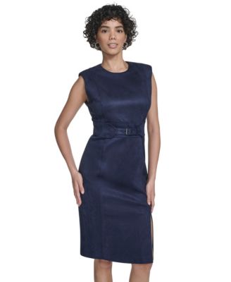 Women's Sleeveless Crewneck Short Dress