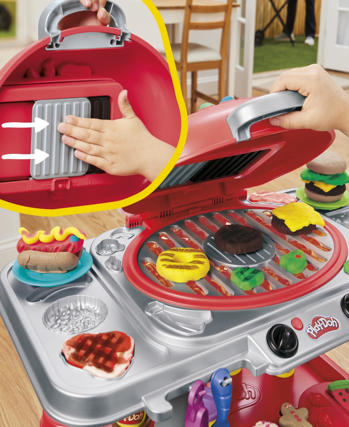 Play-doh Sizzlin' Grill Playset In Transparent