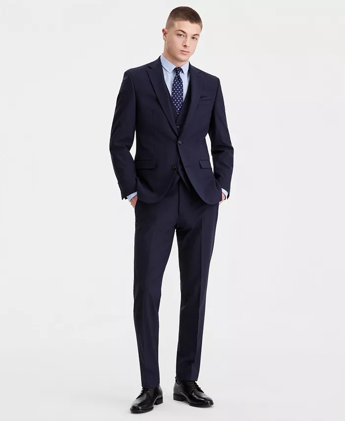 Men's Slim-Fit Solid Wool Suit Separates - thumbnail 3