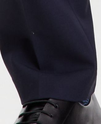 Men's Slim-Fit Wool Suit Pants