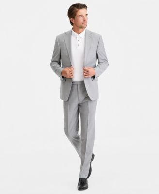 Men's Slim-Fit Wool-Blend Stretch Suit Separates with Vest