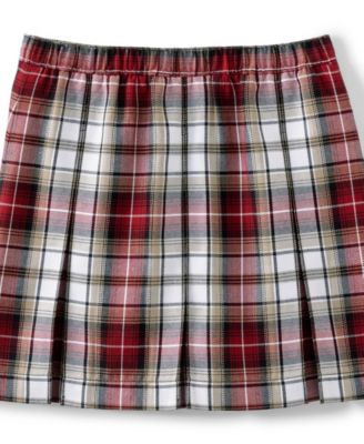 Little/Big Girls Plaid Box Pleat Skirt Top of the Knee
