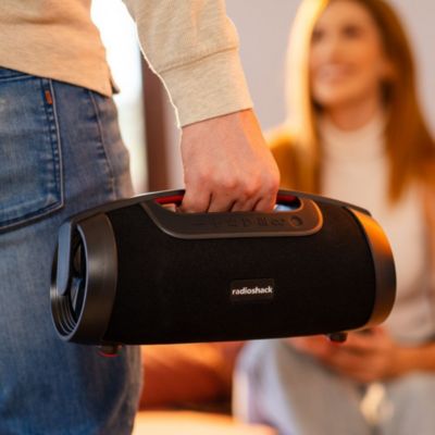 Portable Bluetooth Speaker in Pump Style 80W IPX5 Splashproof RGB Black with TWS For Pairing