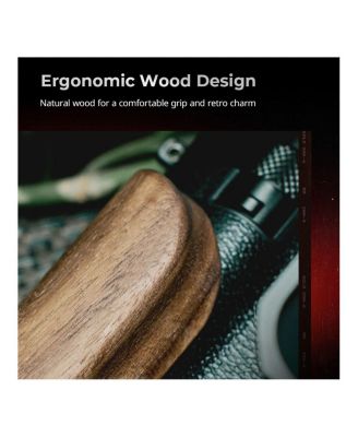 L-Shape Mount Plate with Wooden Handle for Fujifilm GFX100RF Camera