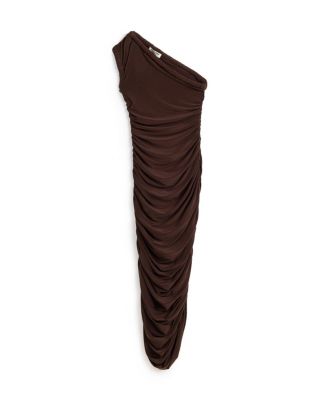 Women's Twist Detail One-Sleeve Maxi Dress