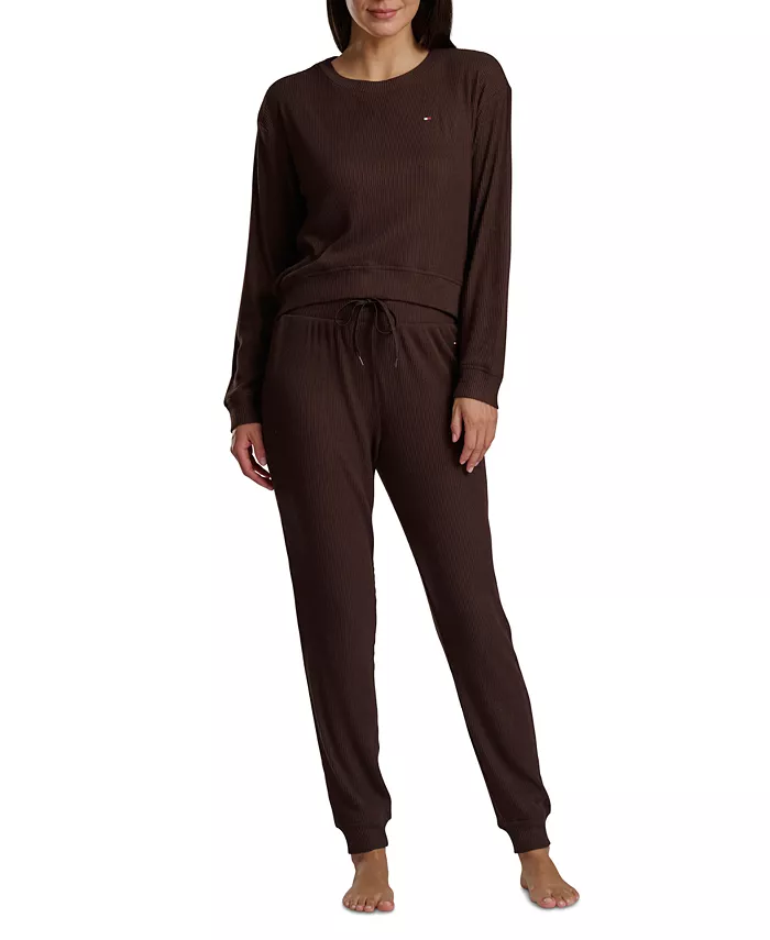 Women's 2-Piece Long Sleeve Pullover and Jogger Set - thumbnail 4