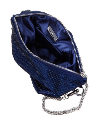Crystal Embellished Zipper Hobo Bag