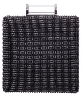 Mini Crystal Encrusted Minaudiere Lift Lock Clutch