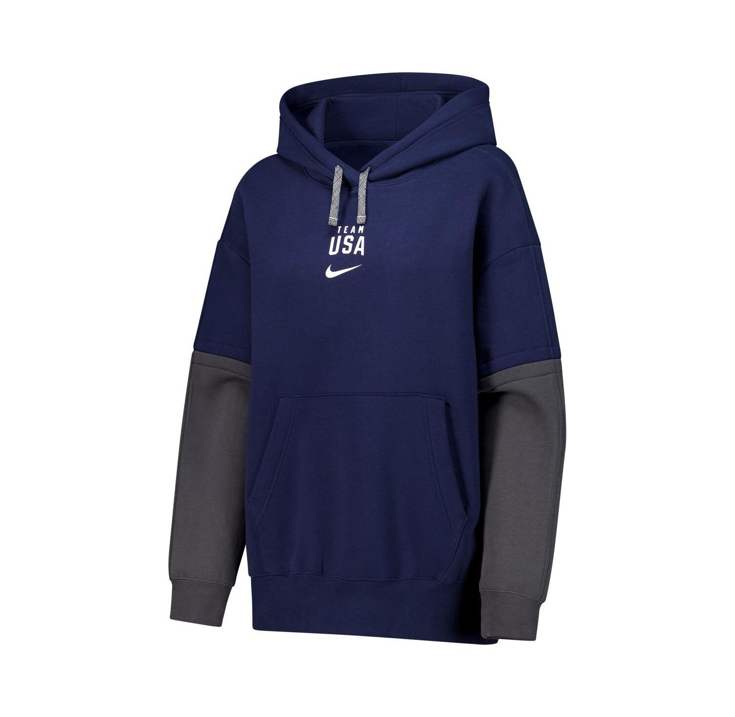 Women's Navy Color Block Essential Pullover Hoodie