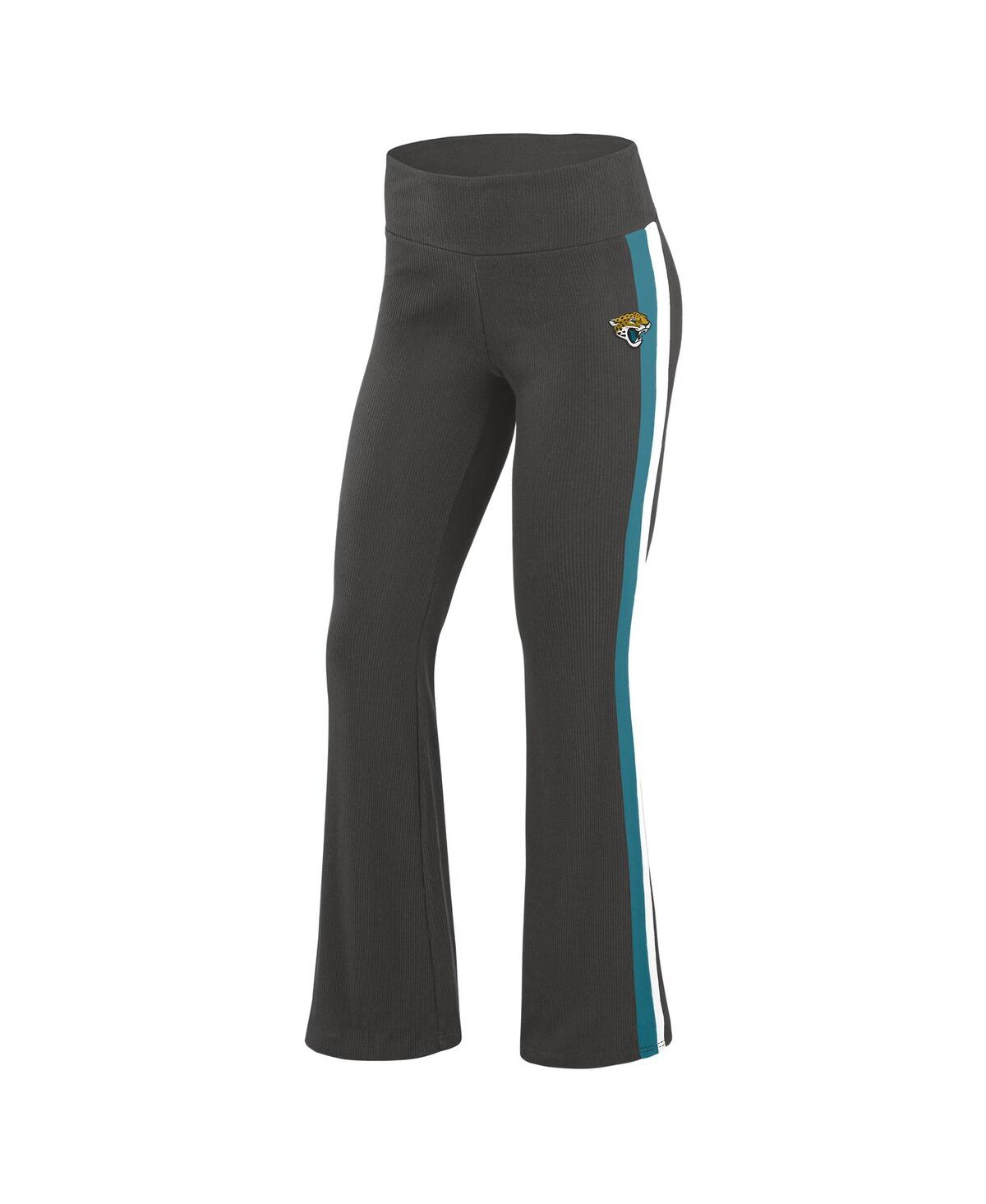 Wear By Erin Andrews Women's Black Jacksonville Jaguars Tri-blend Yoga Pants In Black