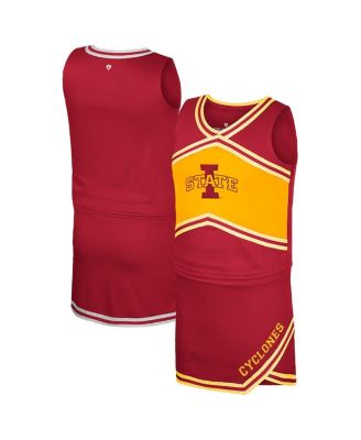 Colosseum - Big Girls Cardinal Iowa State Cyclones Cheerleader Top Skirt Set