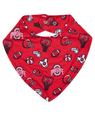 ZooZatz - Scarlet Ohio State Buckeyes All Over Print Baby Bib