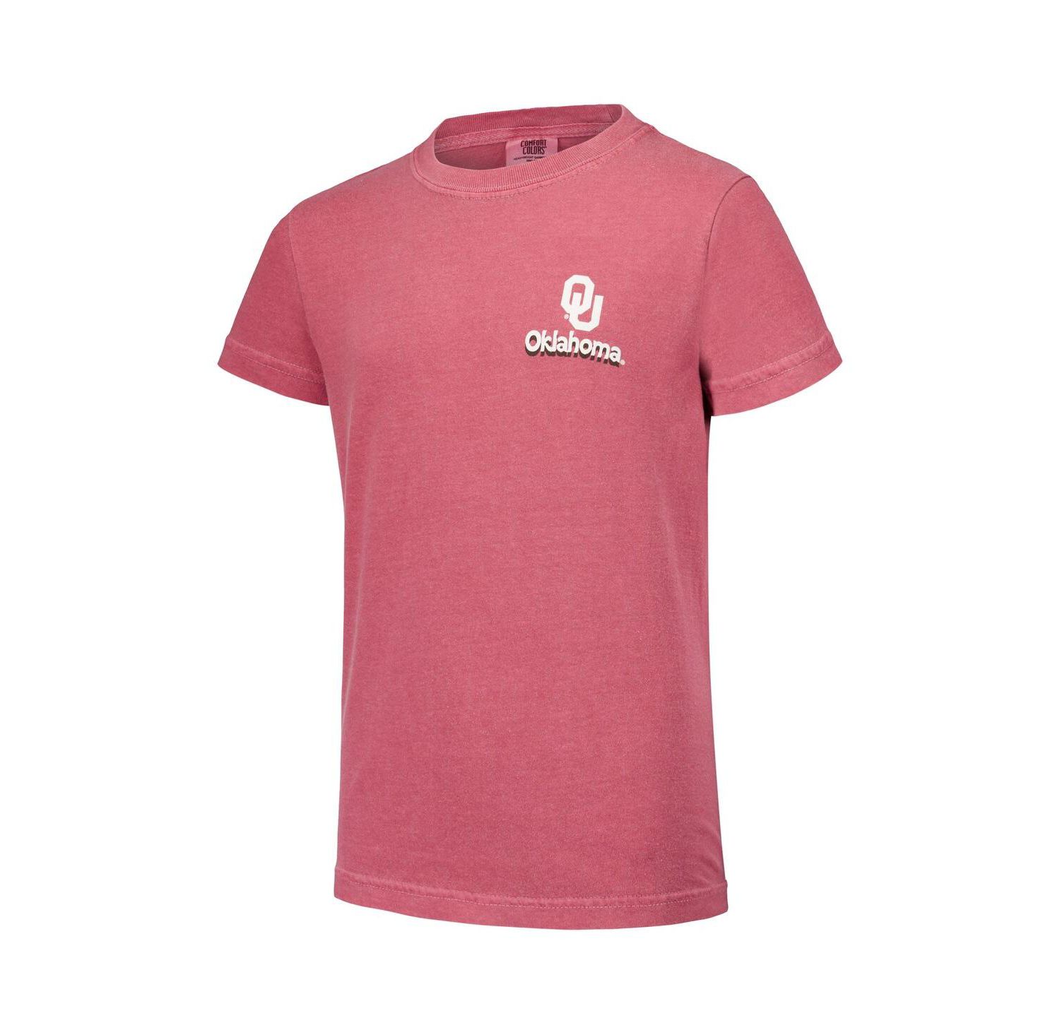 Big Boys and Girls Crimson Oklahoma Sooners Hyperlocal Comfort Colors T-Shirt