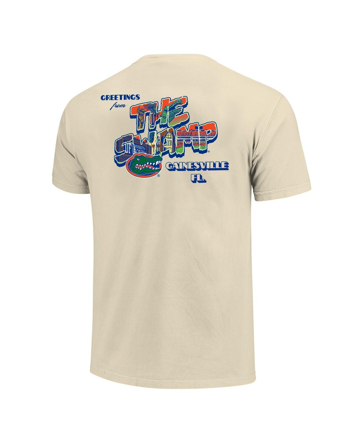 Image One Men's And Women's Natural Florida Gators Hyper Local Swamp Postcard T-shirt In Neutral