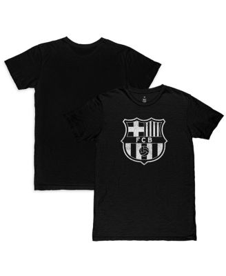 1863FC - Men's Black Barcelona Mono Crest Slub T-Shirt