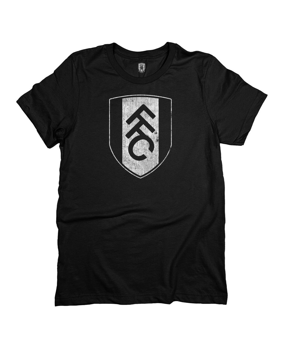 1863fc Men's Black Fulham Mono Badge T-shirt In Black
