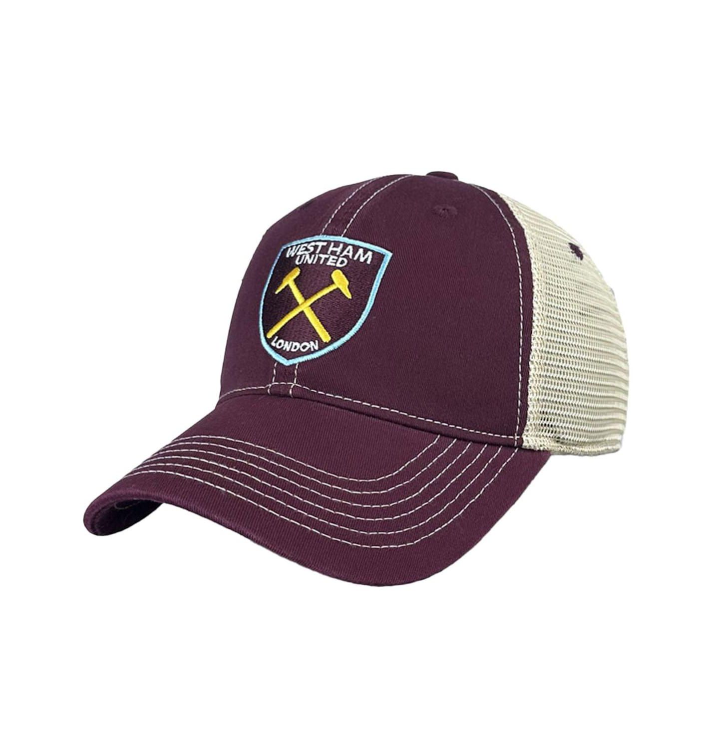 Мужская кепка 1863FC Claret West Ham United Trucker Adjustable Hat — фото 1