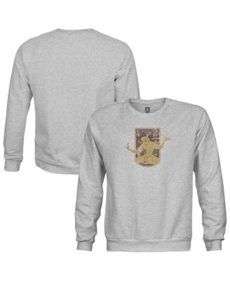 1863FC - Big Boys and Girls Heather Gray Detroit City FC Color Badge Pullover Sweatshirt