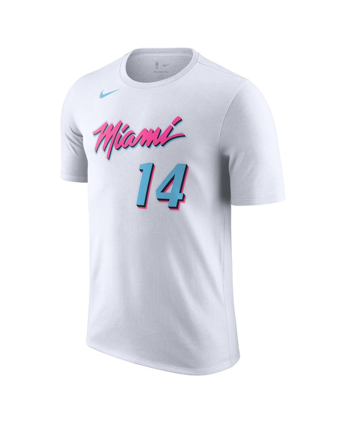 Nike Tyler Herro White Miami Heat City Vice Name & Number T-shirt In White