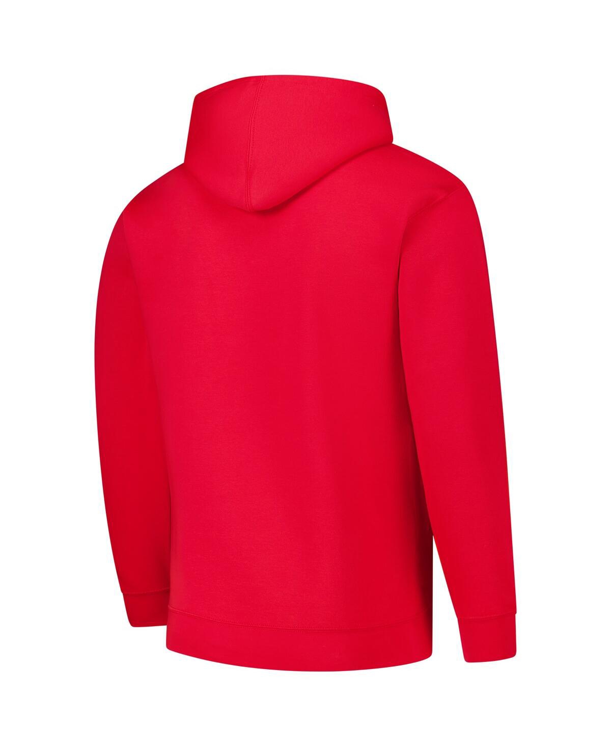 League Collegiate Wear Men's Red Wisconsin Badgers Bendy Arch Essential 2.0 Pullover Hoodie In Red