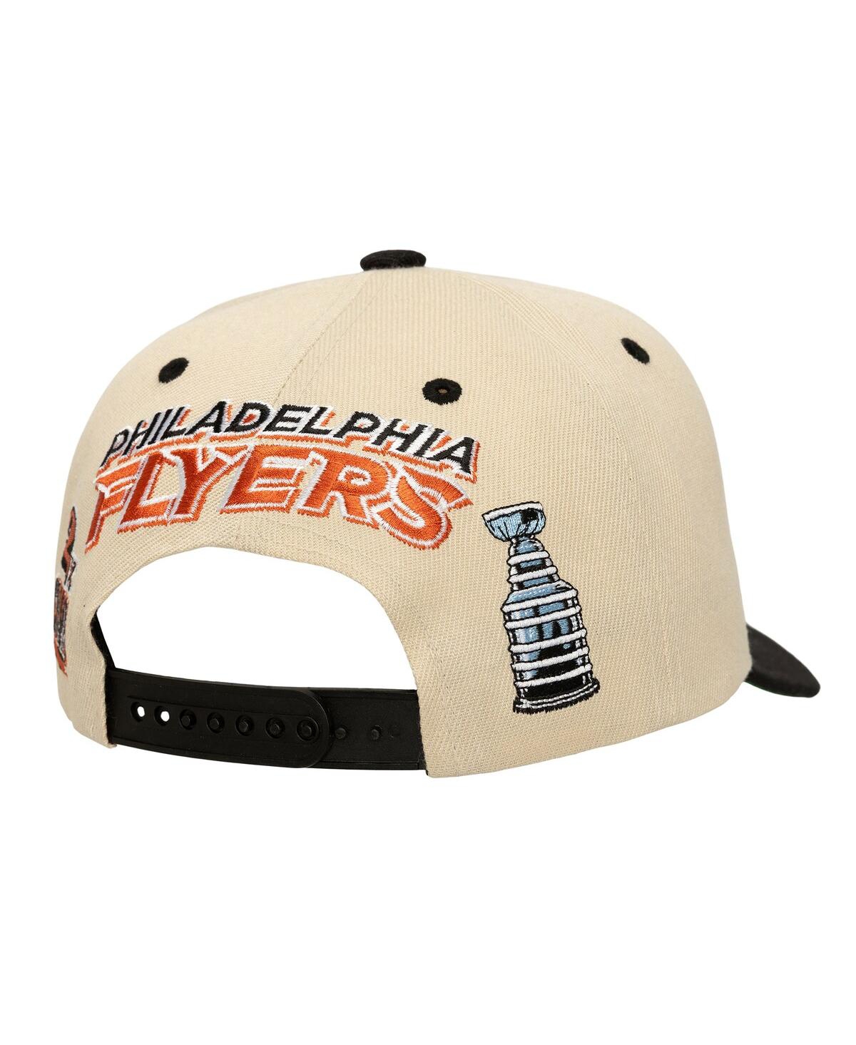 Mitchell & Ness Men's Cream Philadelphia Flyers Soul Legacy Defined Two-tone Pro Crown Adjustable Hat In White
