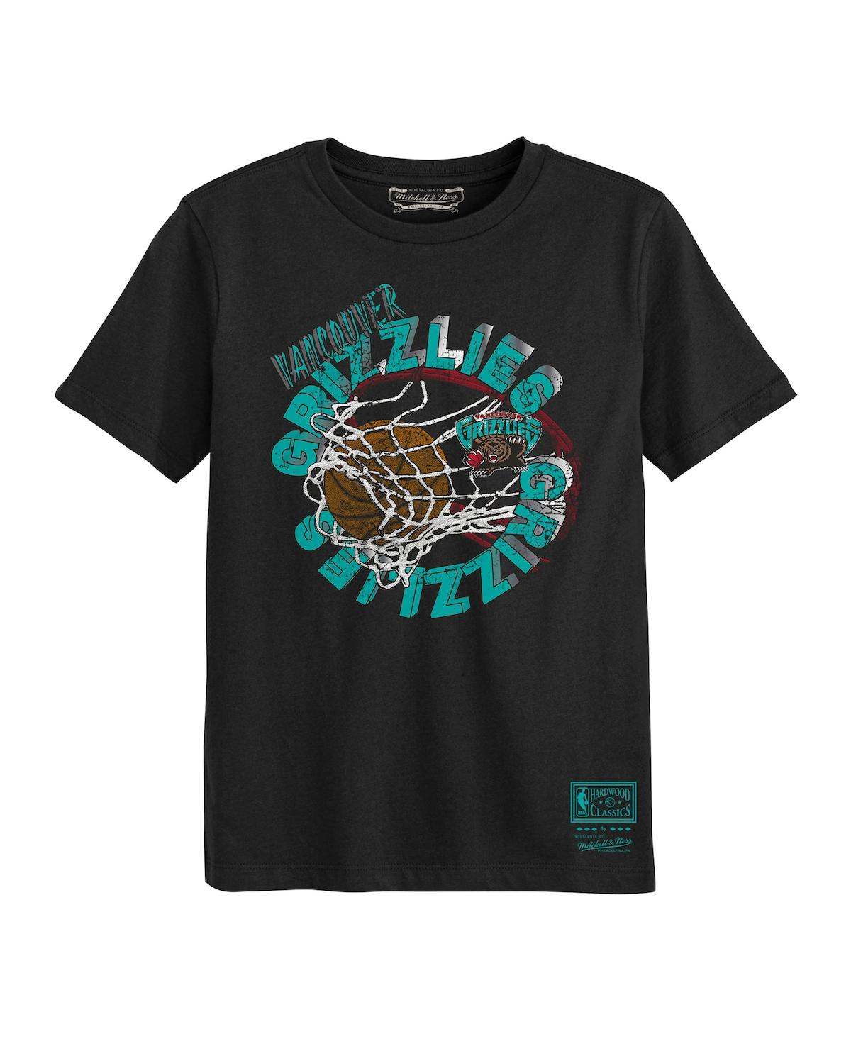 Mitchell & Ness Preschool Black Vancouver Grizzlies Hardwood Classics In The Net T-shirt In Black