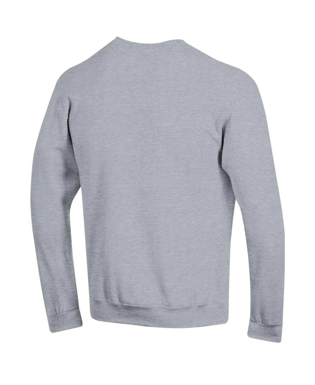Champion Men's Heather Gray Georgetown Hoyas Basic Arch Fleece Pullover Sweatshirt In Gray