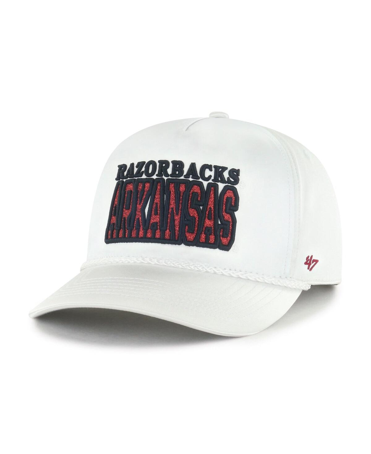 47 Brand Women's White Arkansas Razorbacks Outspoken Hitch Adjustable Hat In White