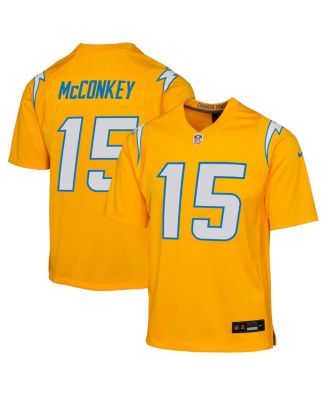 Nike - Big Boys and Girls Ladd McConkey Gold Los Angeles Chargers Alternate Charger Power Game Player Jersey